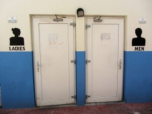 A public restroom