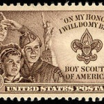 Boy Scouts of America on a US postage stamp.