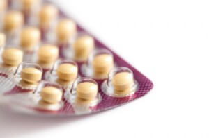 contraception pills in packaging