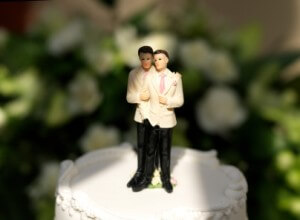 Same-Sex marriage wedding cake topper. 